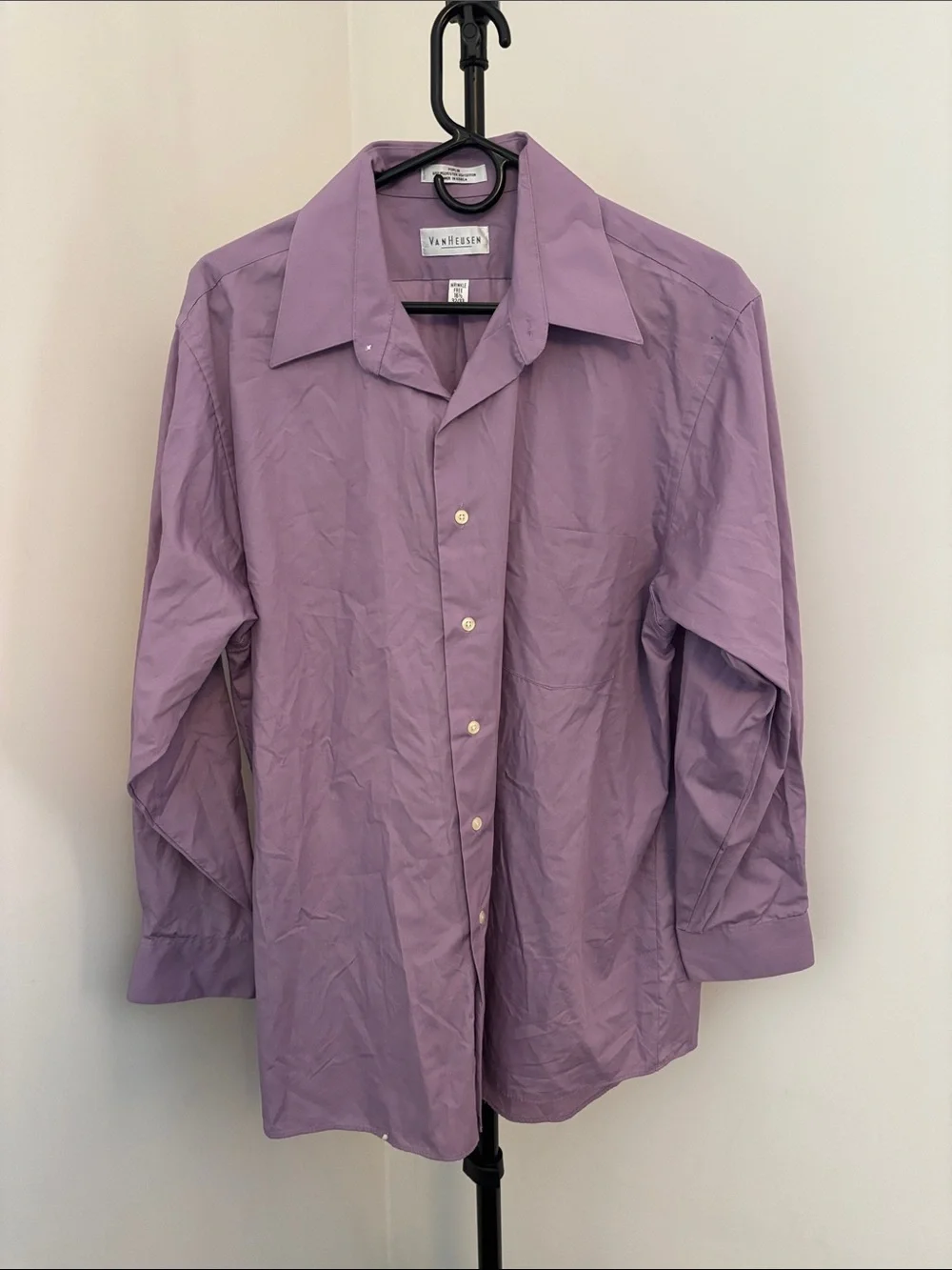 Van Heusen Men’s Purple Button-Up Dress Shirt